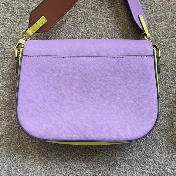 Tory Burch Emerson Color Block Safiiano Leather Crossbody - Picture 5 of 16